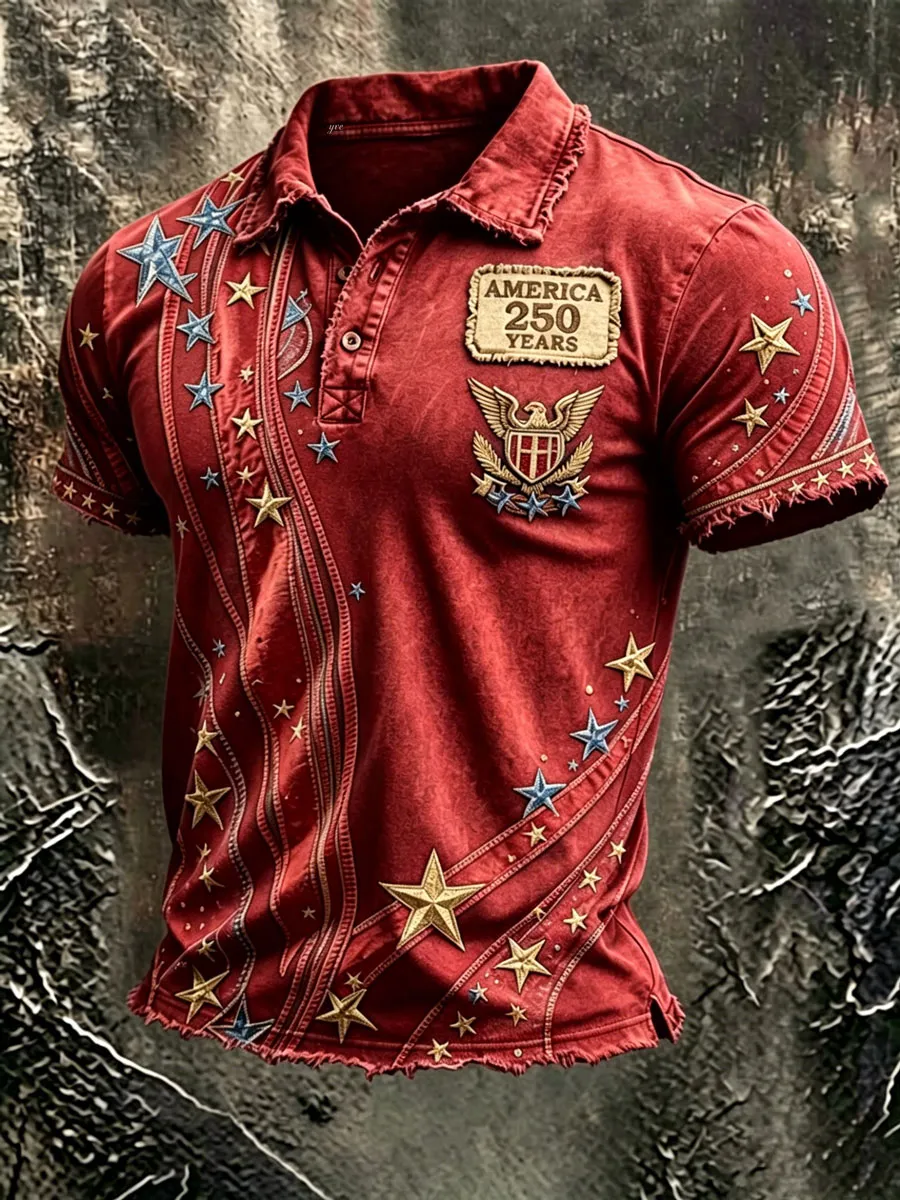 Men'S 250Th Anniversary Printed Casual T-Shirt