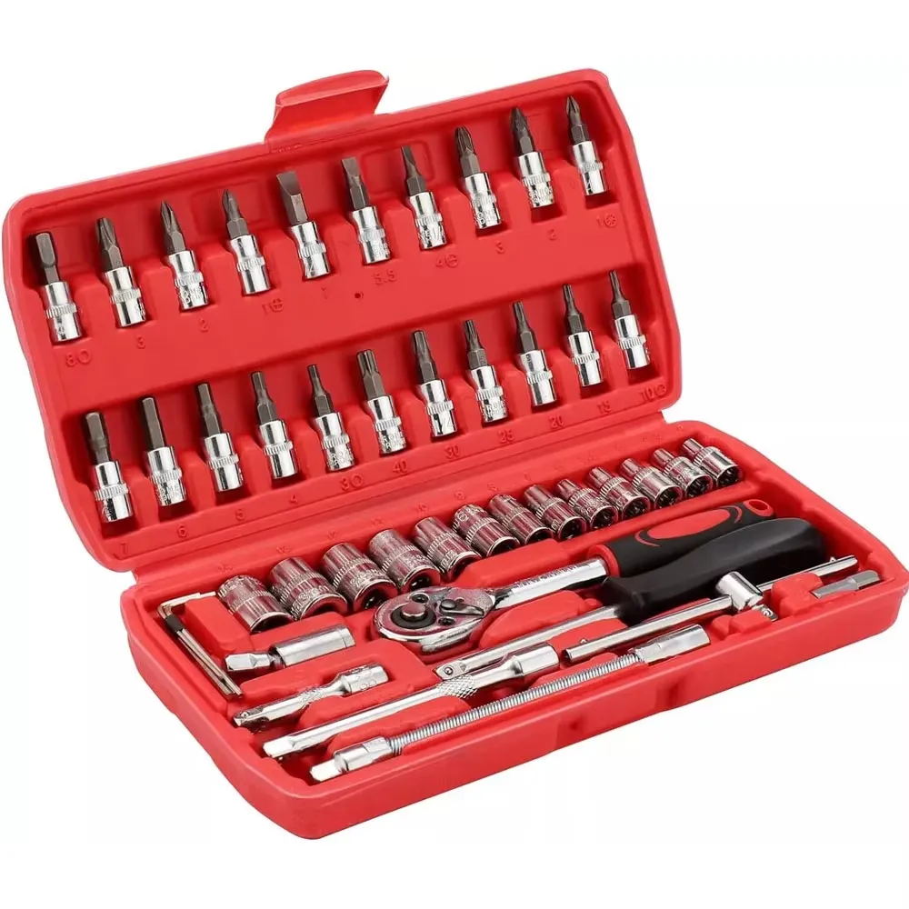 46 Pcs Ratcheting Wrench Set