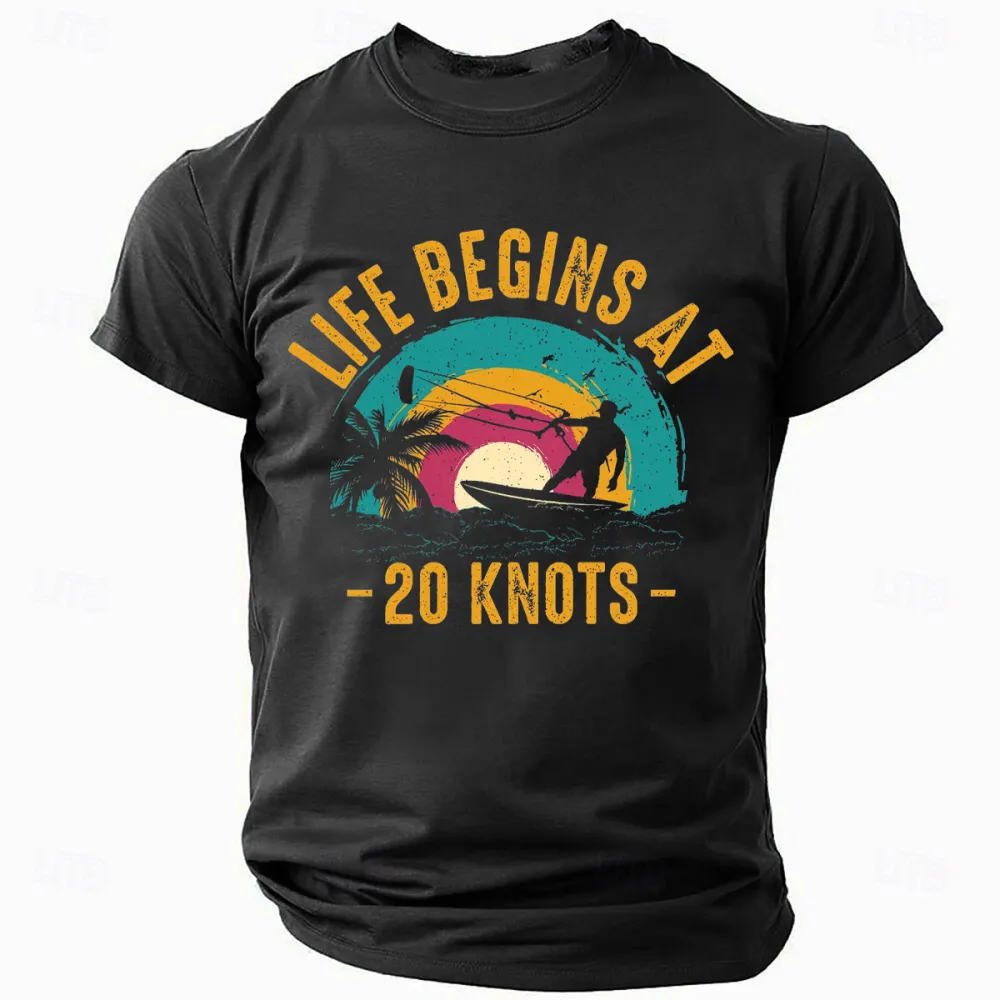 Sailing Inspired Life Begins Graphic T-Shirt