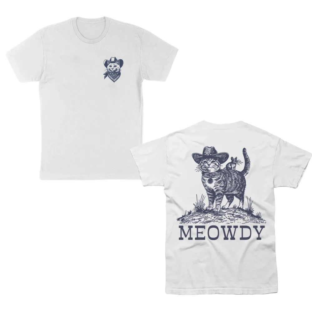 Cat Cowboy Back Print T-Shirt