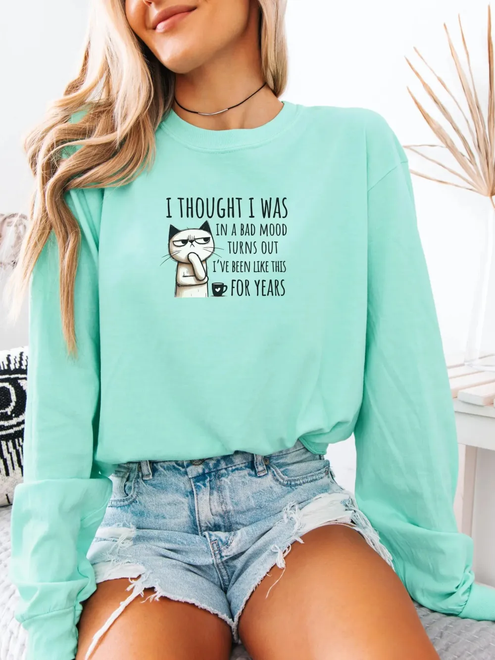 Funny Cat Print T-Shirt