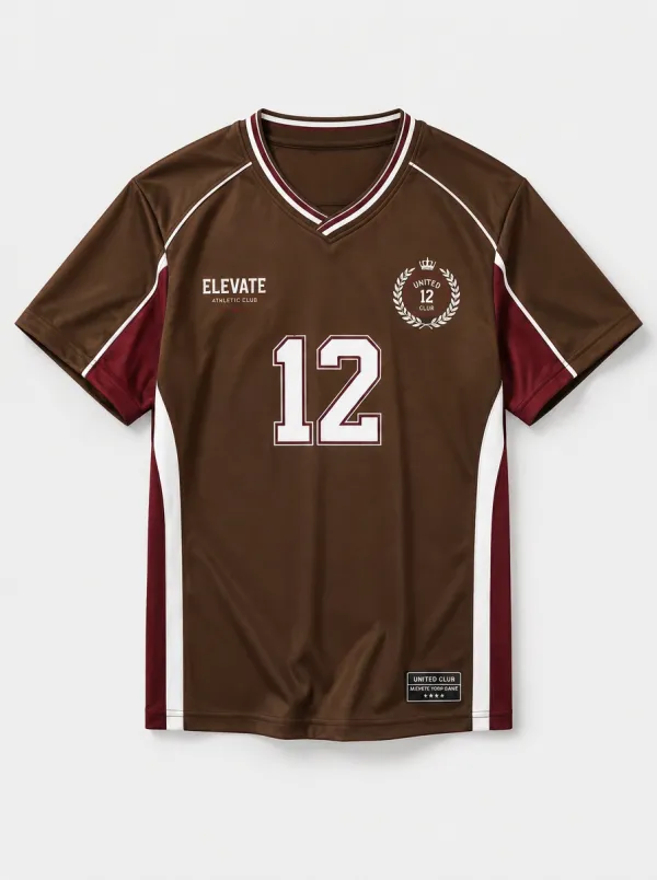 Men's Elevate Athletic Club Number 12 Printed Jersey Shirt