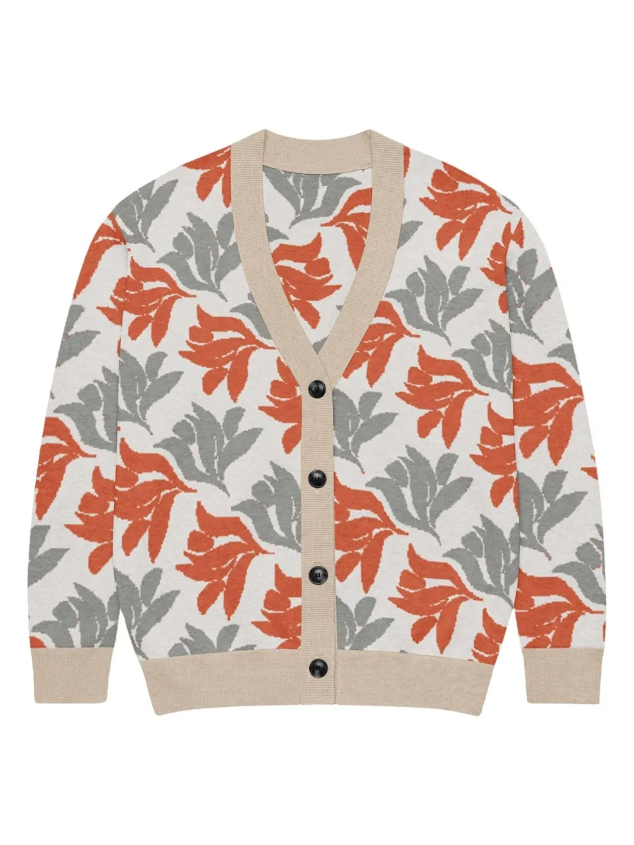 Botanical Print Cardigan