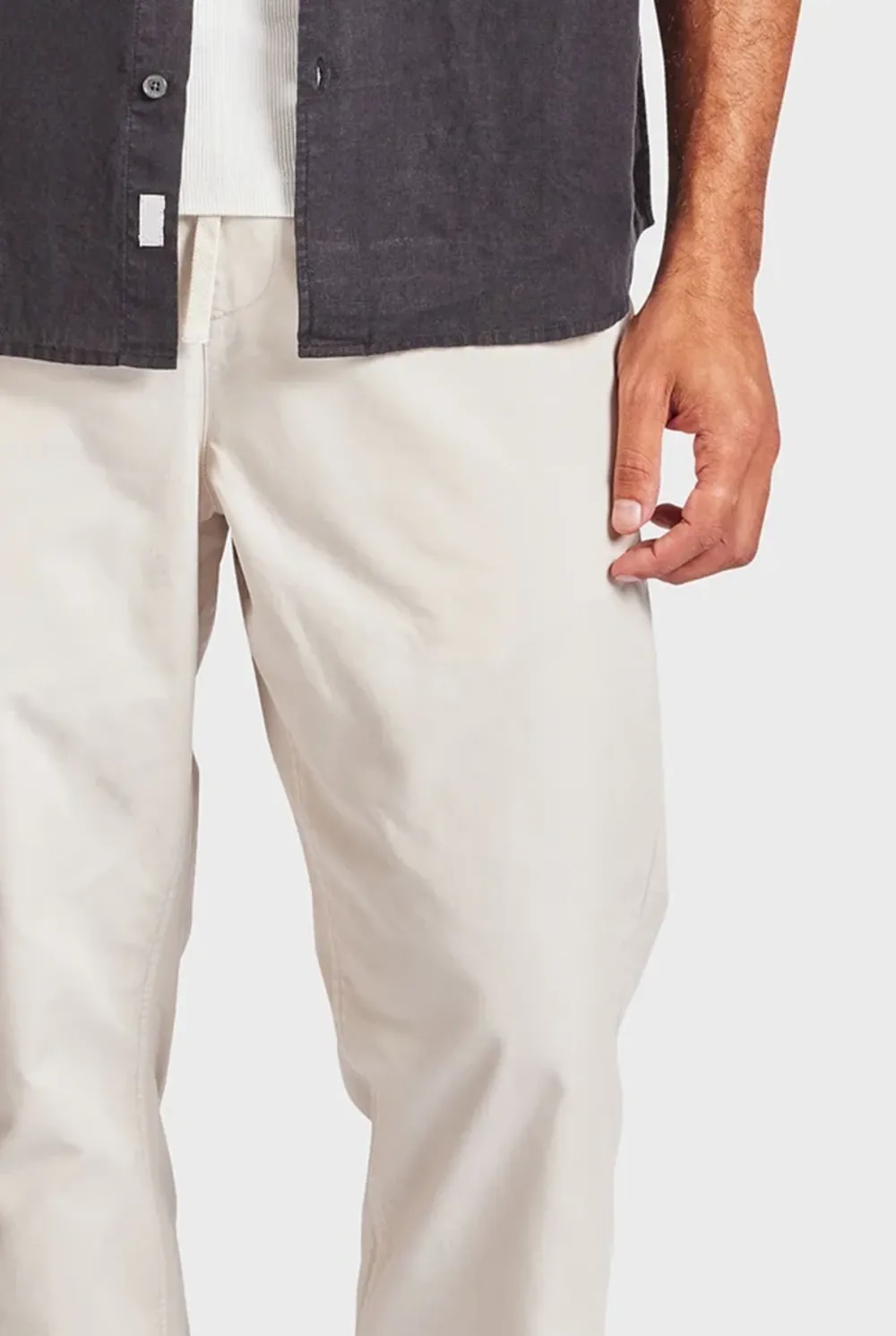 Linen Blend Straight Leg Trousers