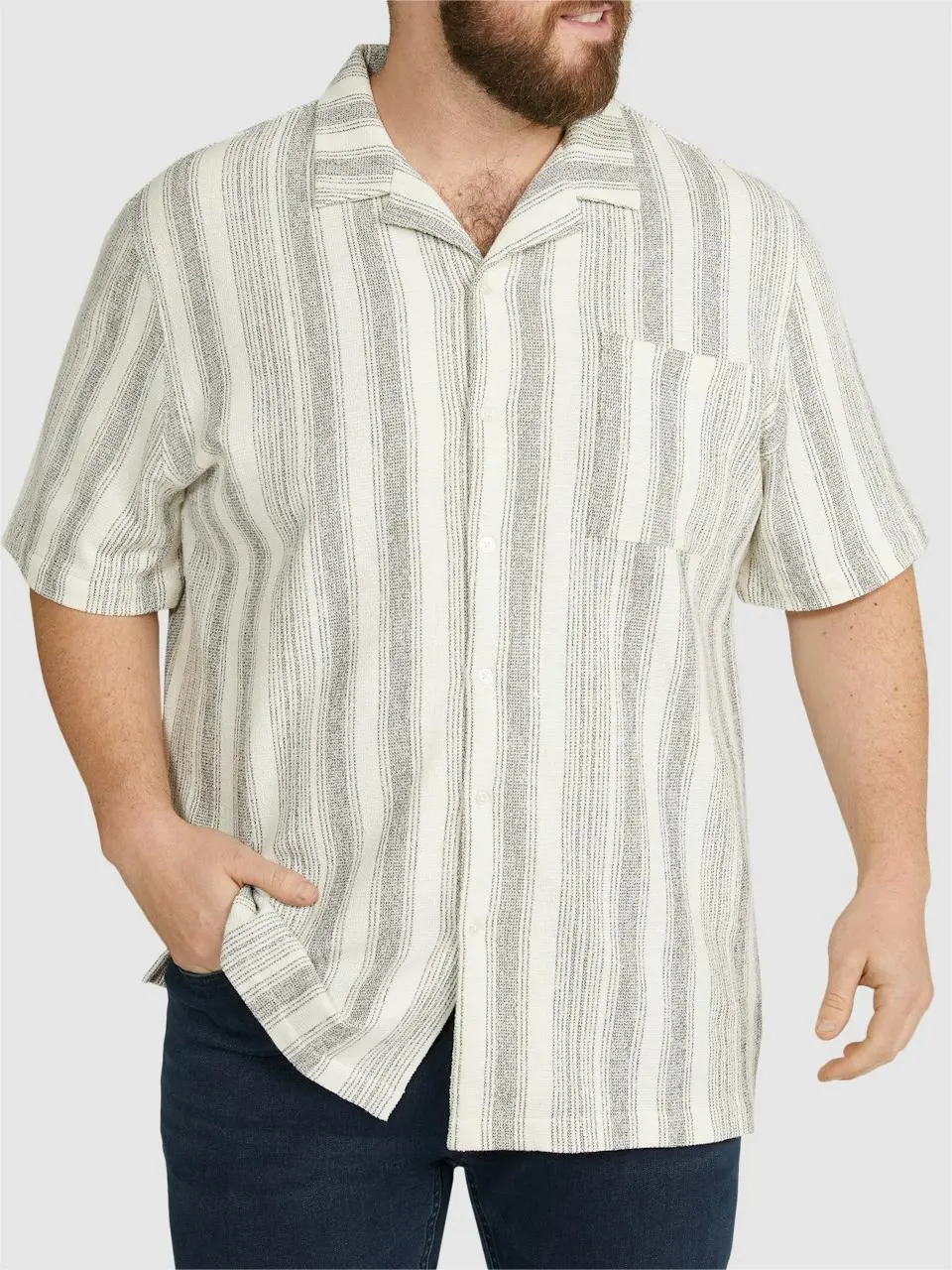 Men's Comfortable Striped Short Sleeve Shirts