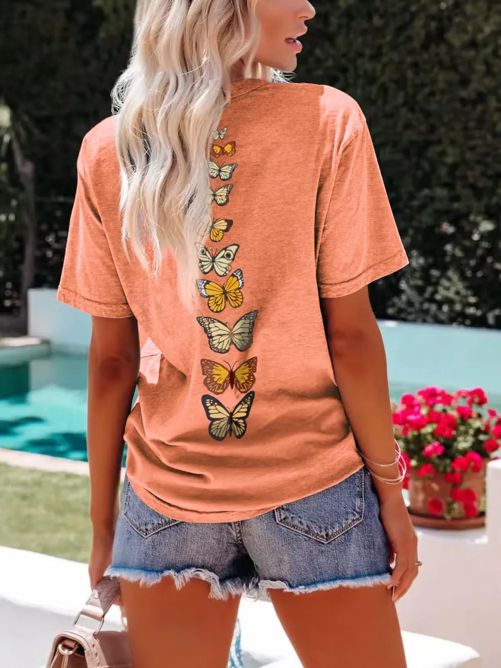 Butterfly Graphic Print T-shirt