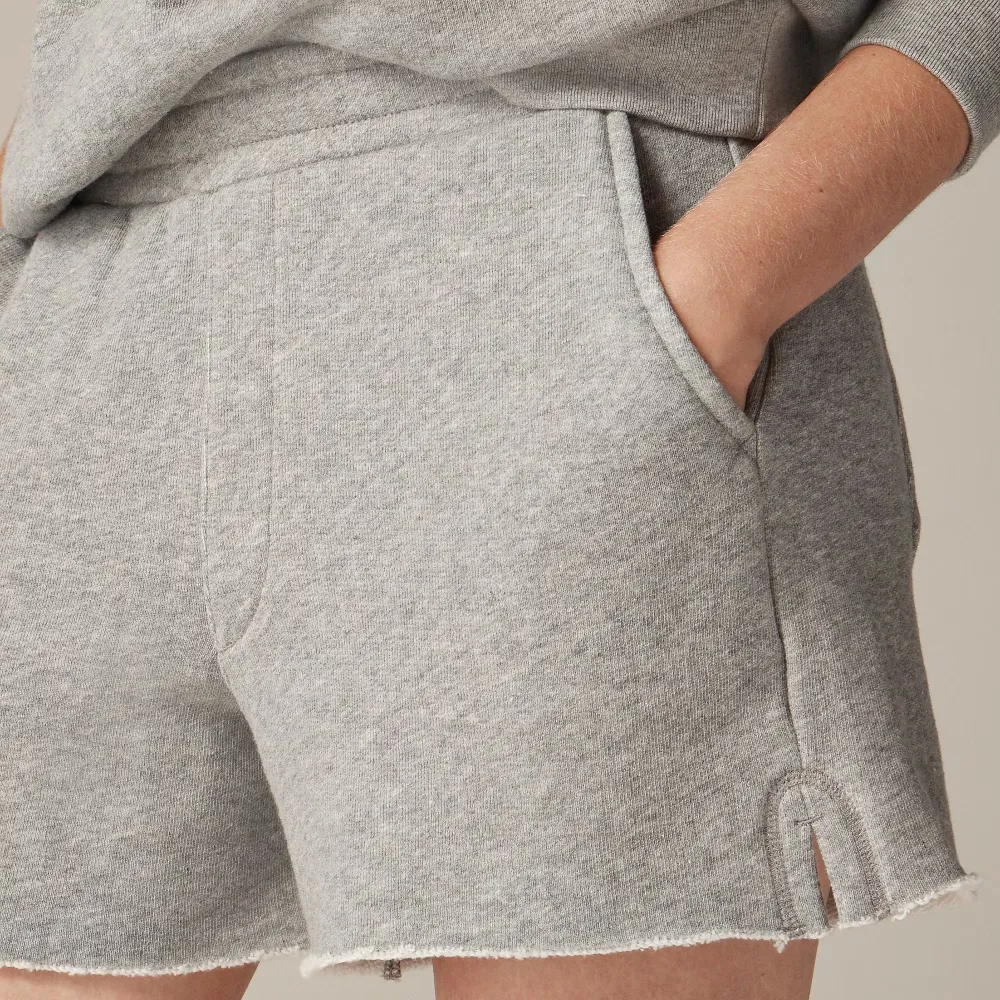 Gray Terry Stretch Sweatshorts