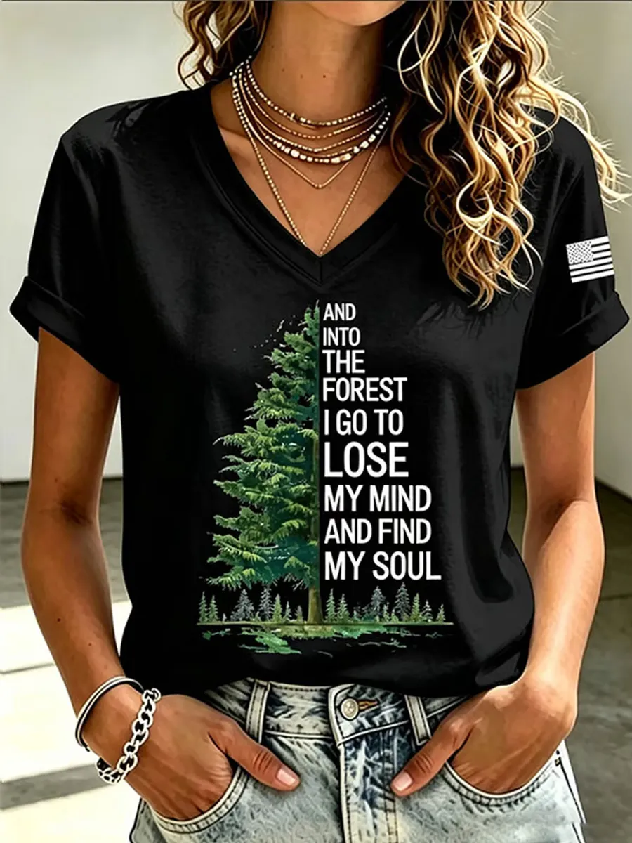V-Neck Retro Resist Not For Sale Protect Public Lands Print T-Shirt