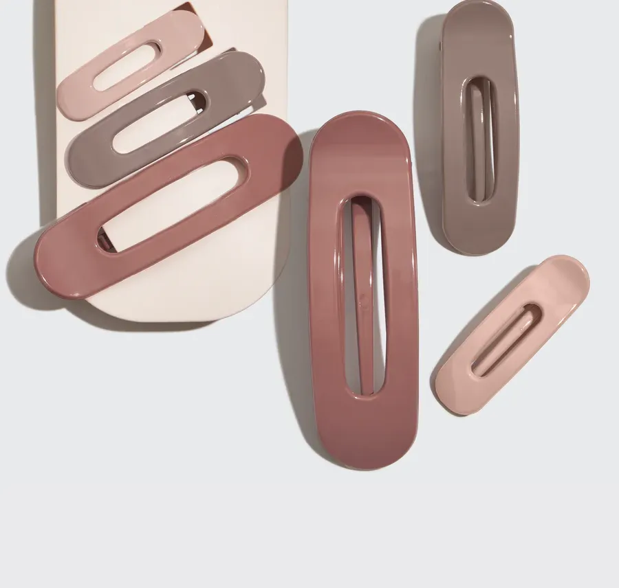 Flat Lay Claw Hair Clip Trio