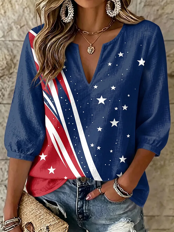 Women's 250th Anniversary Printed Casual Top
