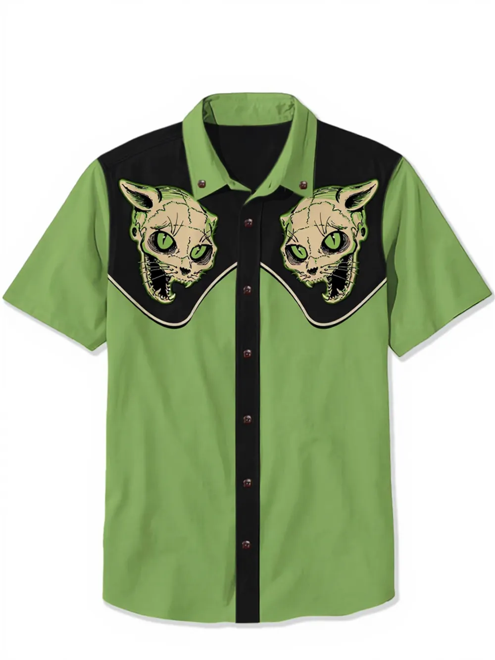 Cat Skull - 100% Cotton Shirt