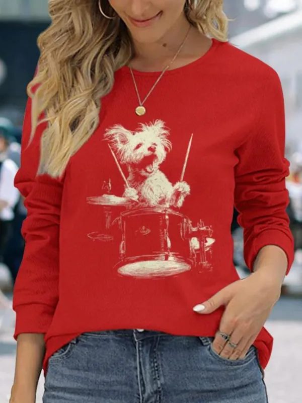 Dog Drummer Rock Tee