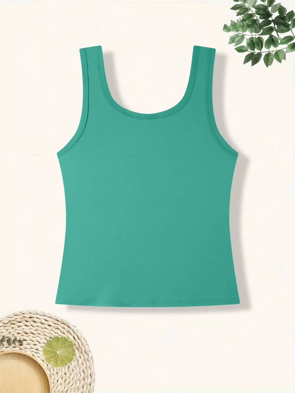 Floral Turtle Silhouette Print Tank Top