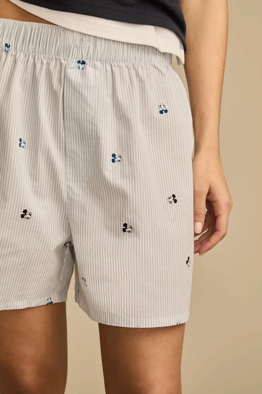 Blue Printed Art Graphic Short