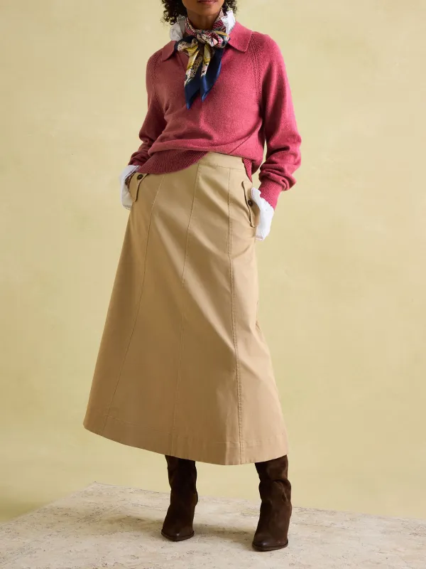 Solid Color V-Neck Striped Jumper
