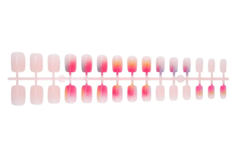 Nailhour 30Pcs Autumn Gradient Short Square Press On Nails