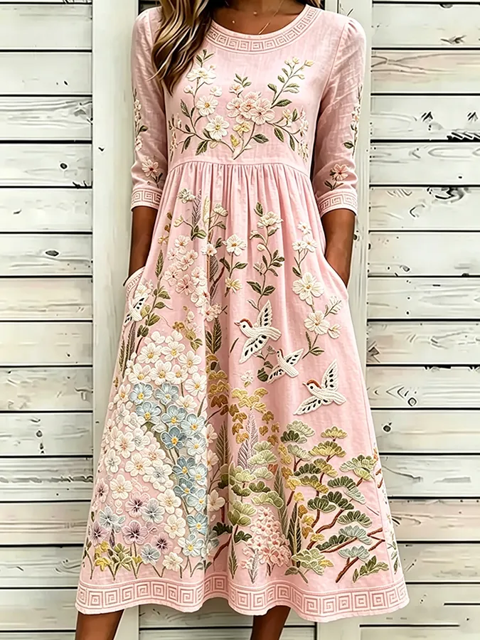 Women's floral printed casual dress