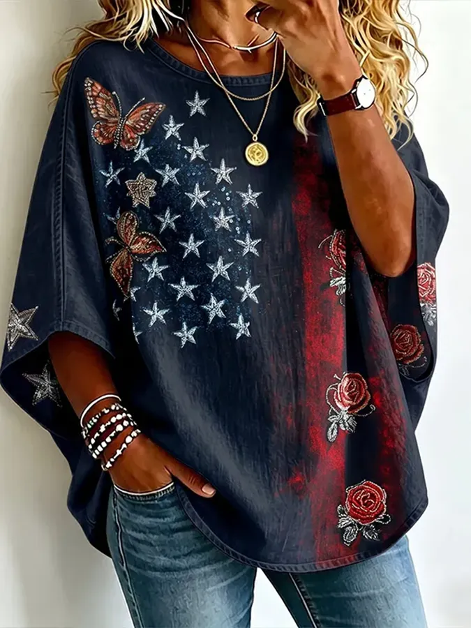 Women-Themed Art Print T-Shirt Commemorating the 250th Anniversary of the Founding of the United States