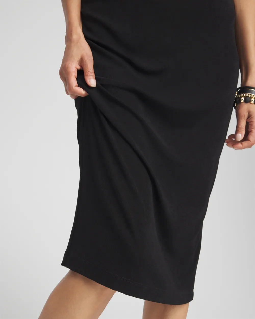 High Waisted Pencil Midi Skirt
