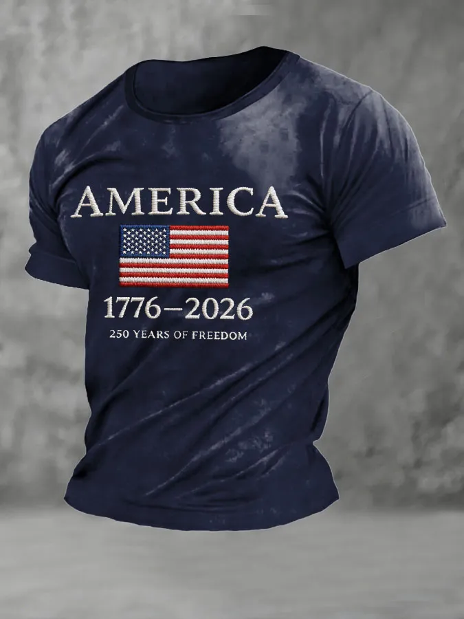 Men'S Independence Day Printed Casual T-Shirt