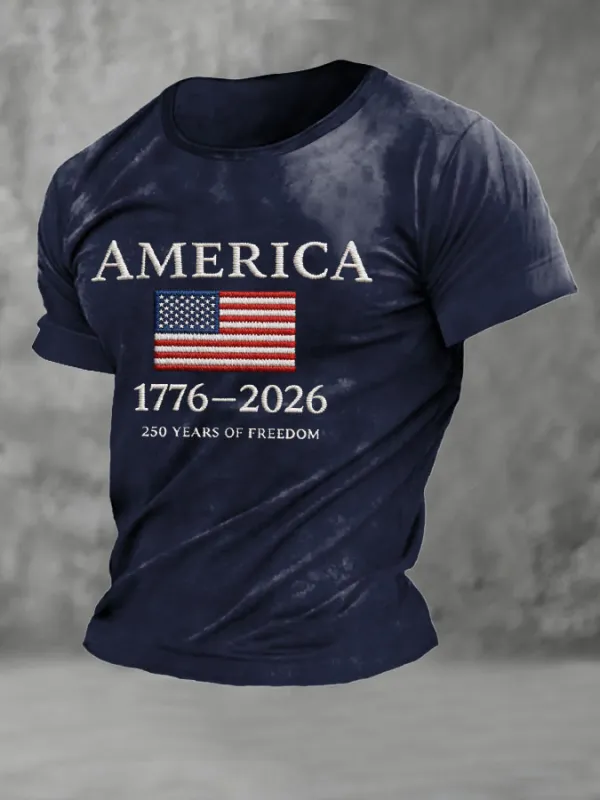 Men'S Independence Day Printed Casual T-Shirt