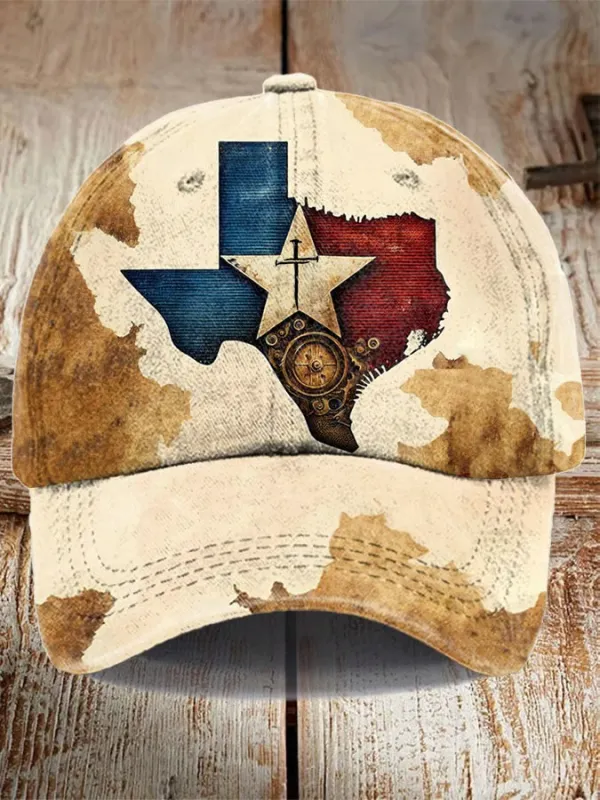 Unisex Texas Print Casual Hat