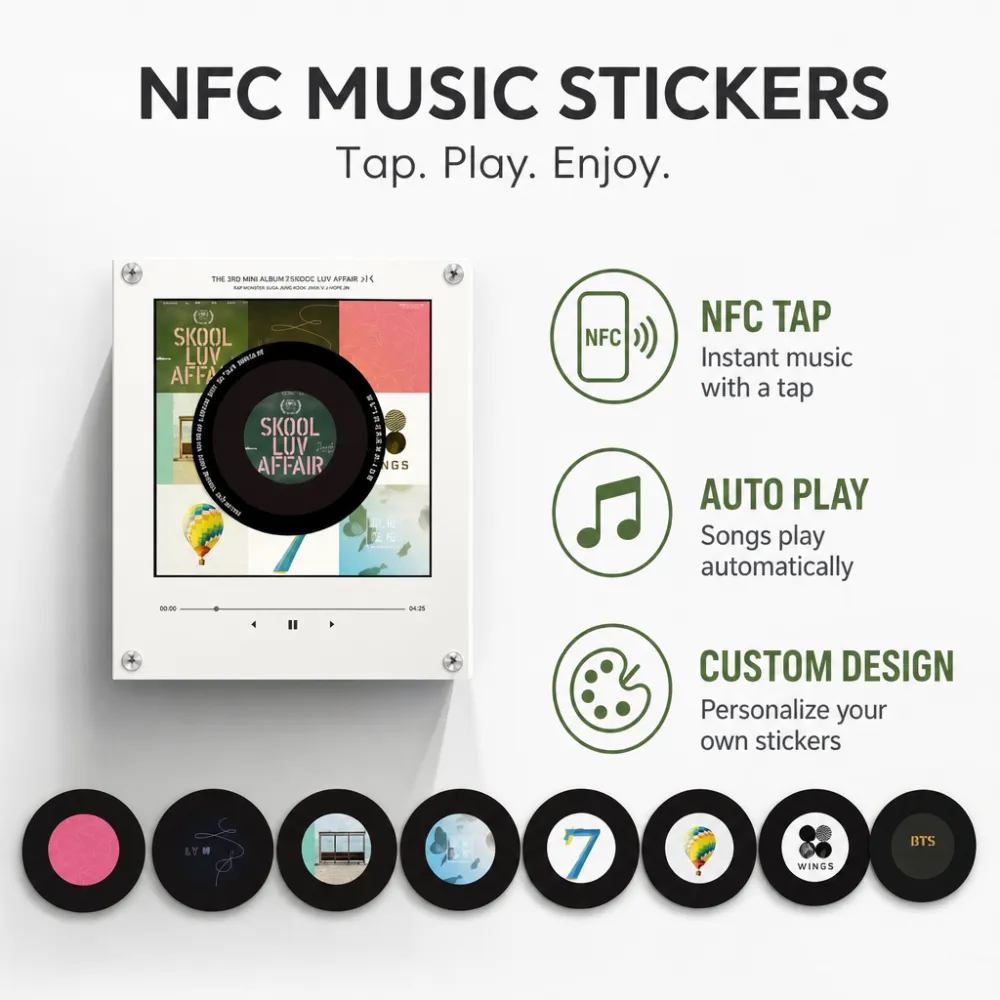 Personalized NFC Music Photo Musical Night Light Fridge Magnet