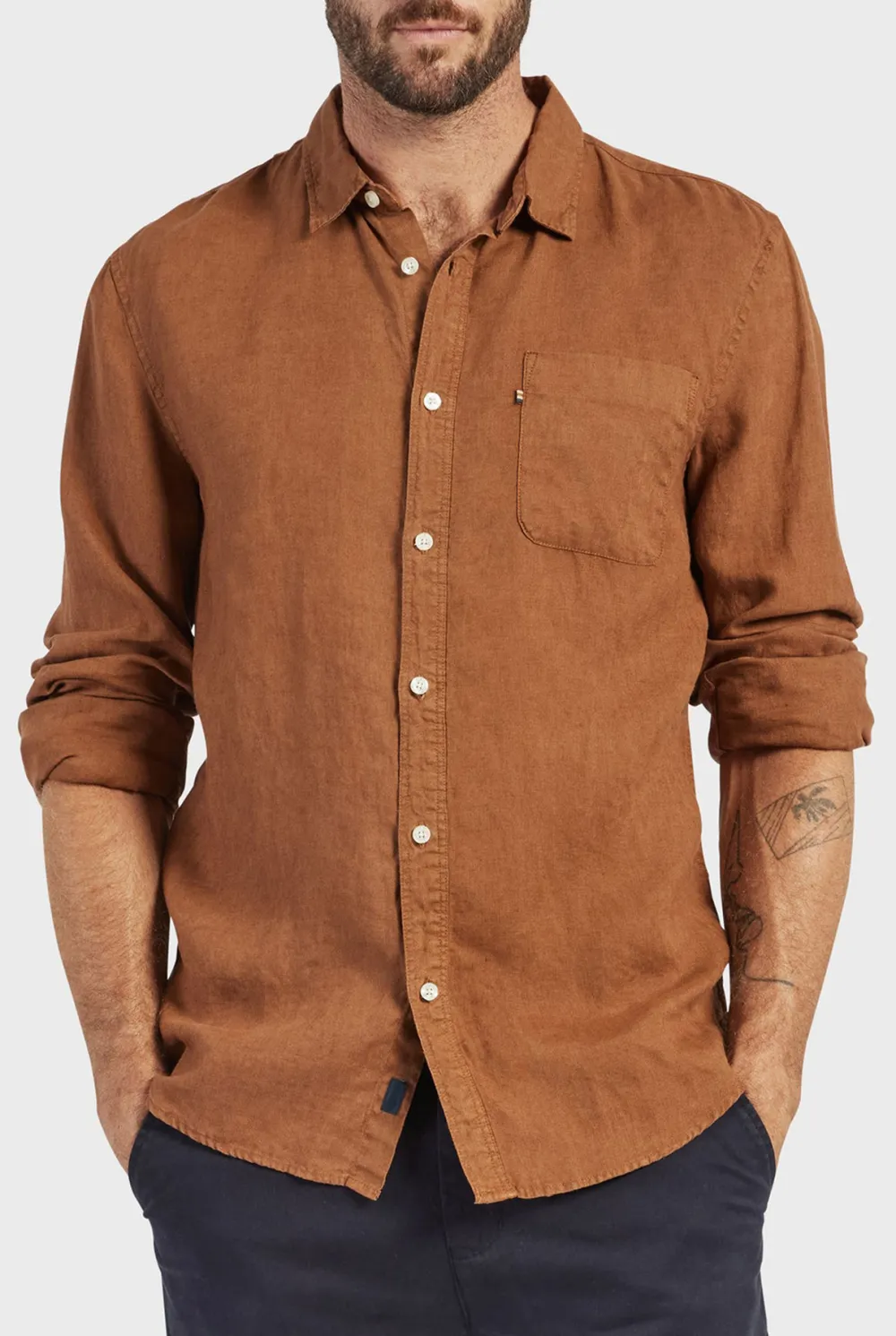 Light Gray Linen Shirt