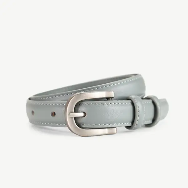 Everyday Classic Leather Skinny Belt