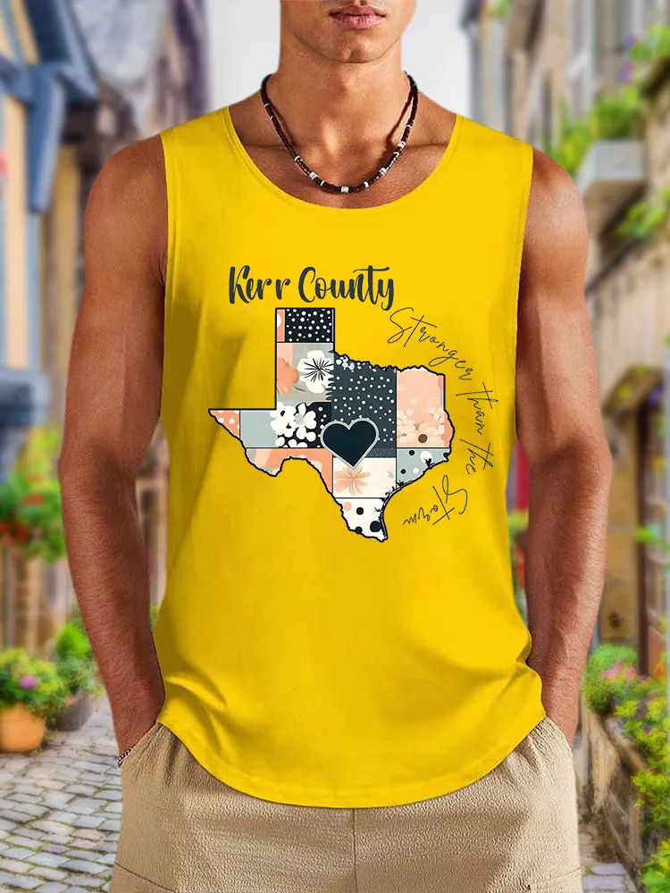 Men'S Simple Style KERR COUNTRY Casual Crew Neck Vest