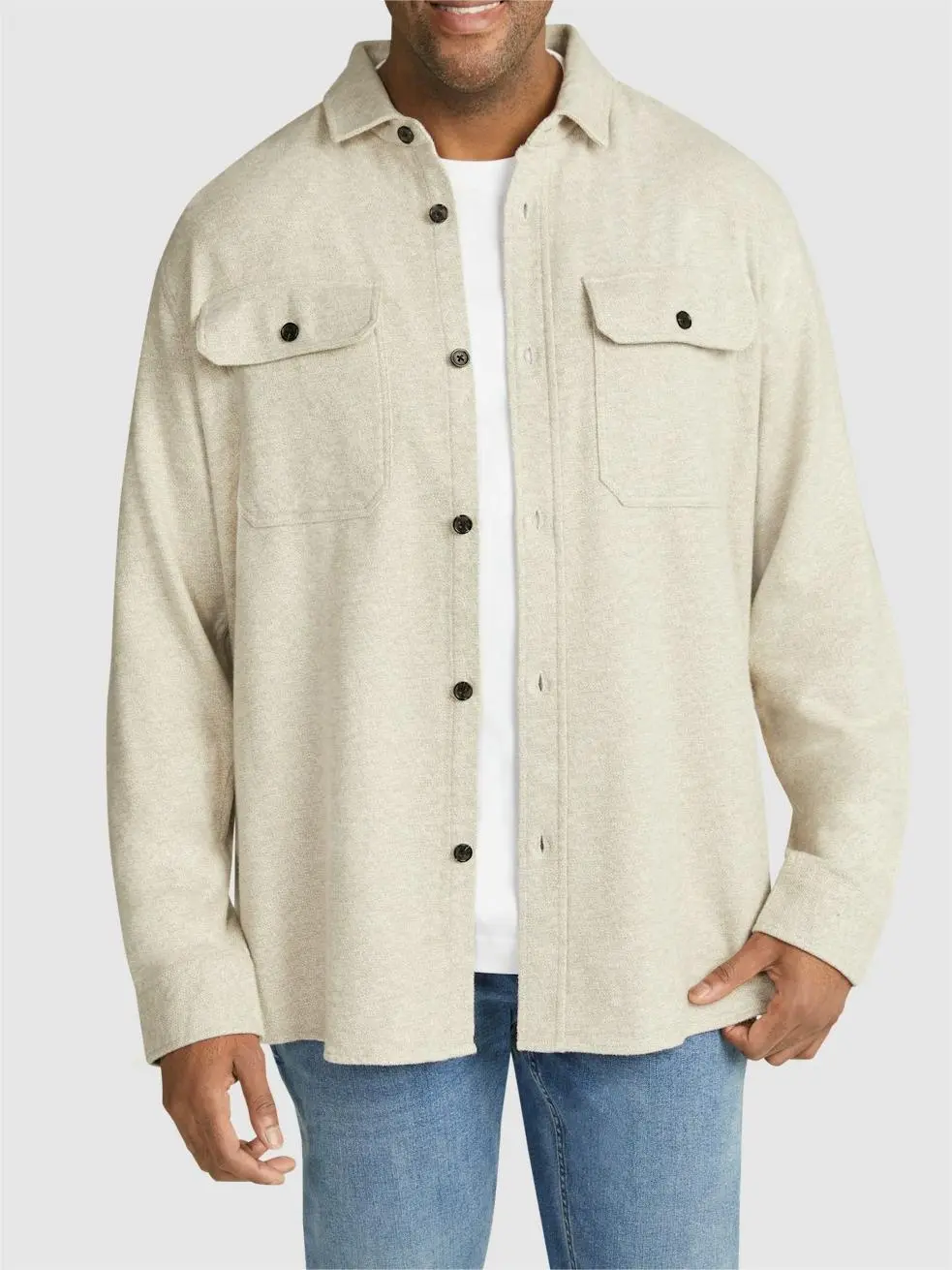 Casual Stretch Button Long-Sleeve Shirts