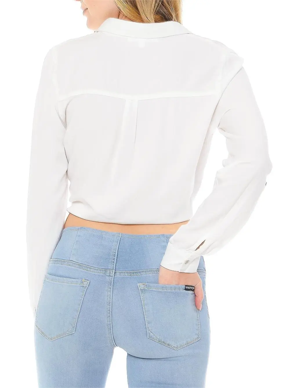 Light Blue Denim Knot - Front Blouse