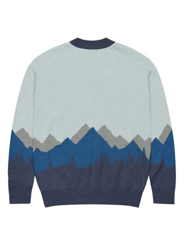 Layered Mountain Print Cardigan