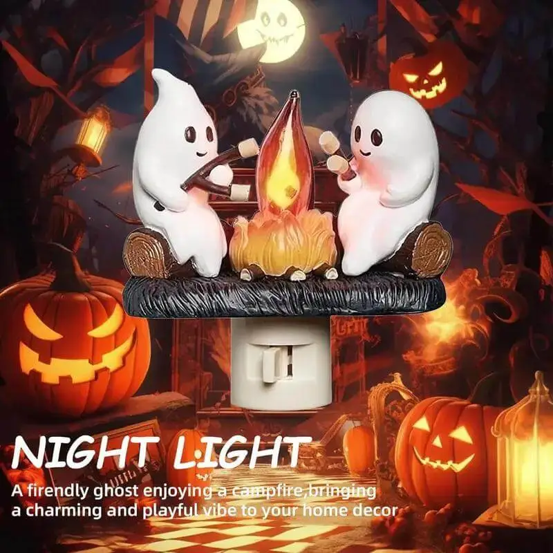 Halloween Night Light Ghost Bubble Bath Lamp Ghost Reading Lamp Ornament