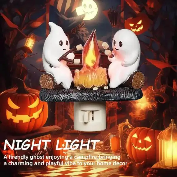 Halloween Night Light Ghost Bubble Bath Lamp Ghost Reading Lamp Ornament