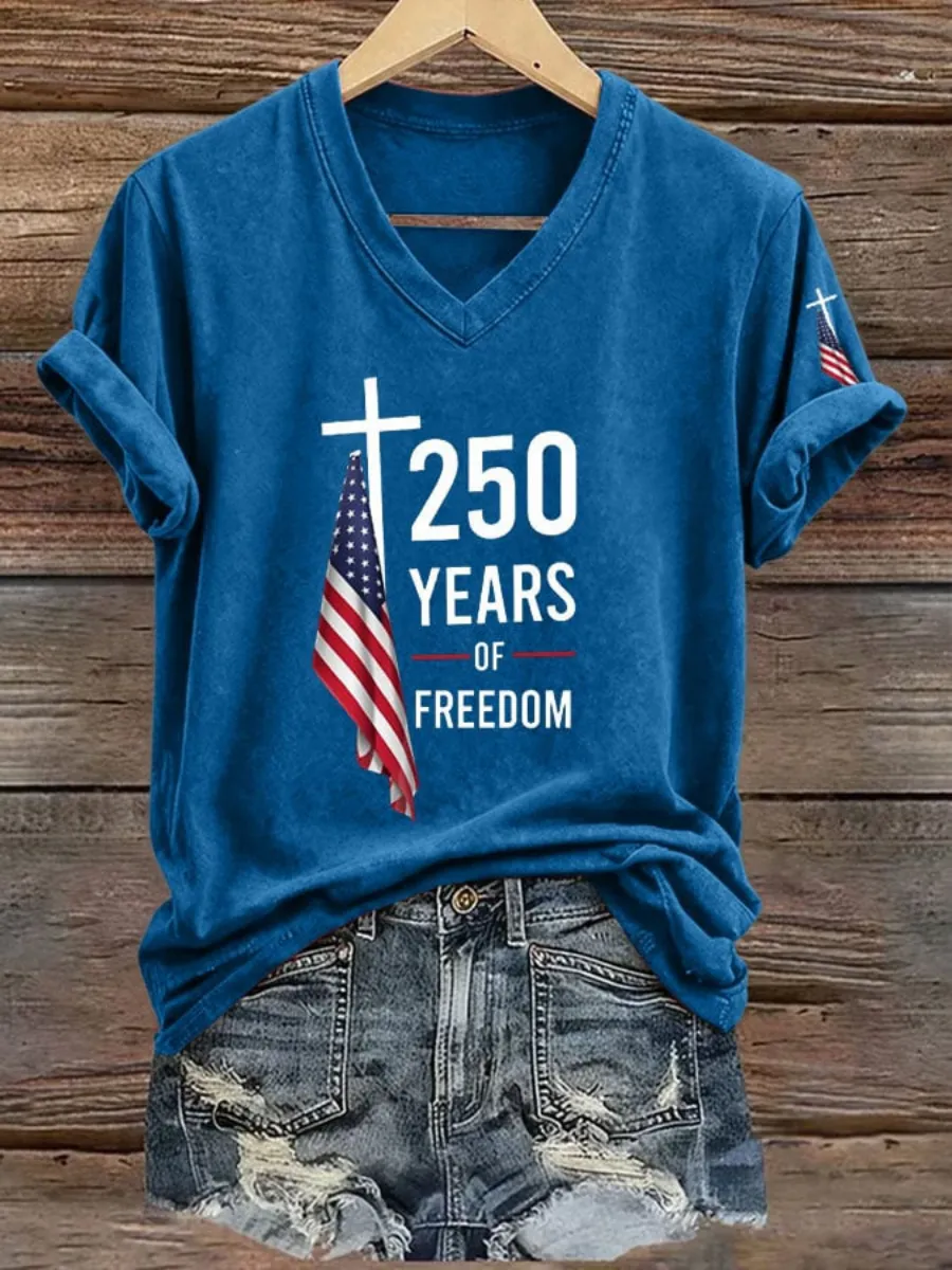 Women's American 250th Anniversary Printed T-Shirt