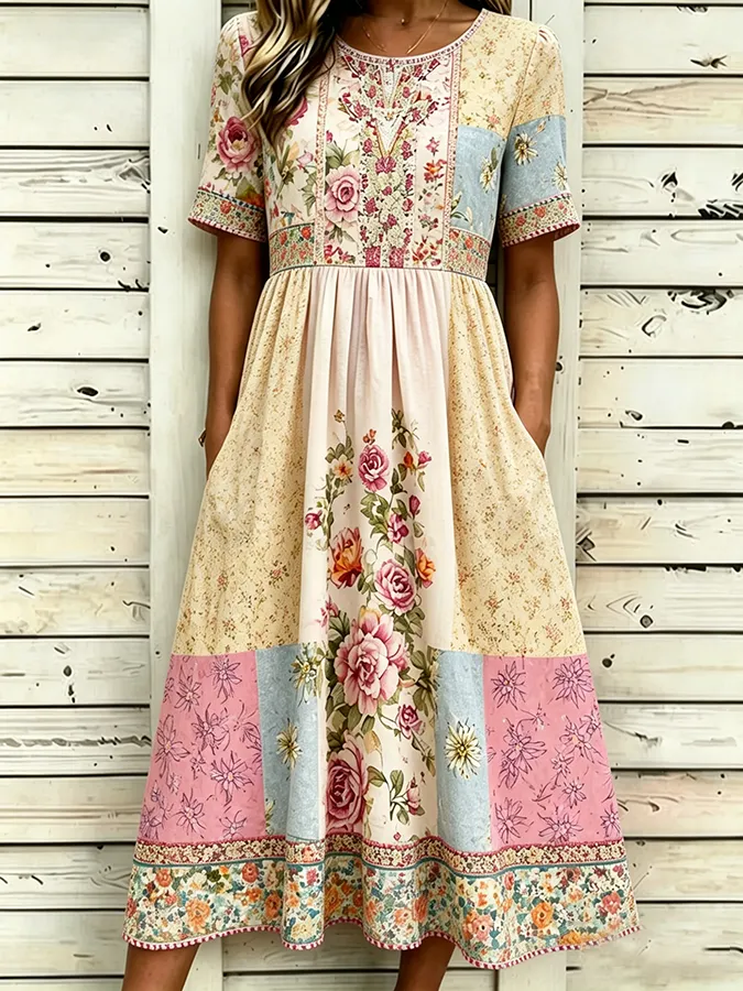 Women's floral printed casual dress