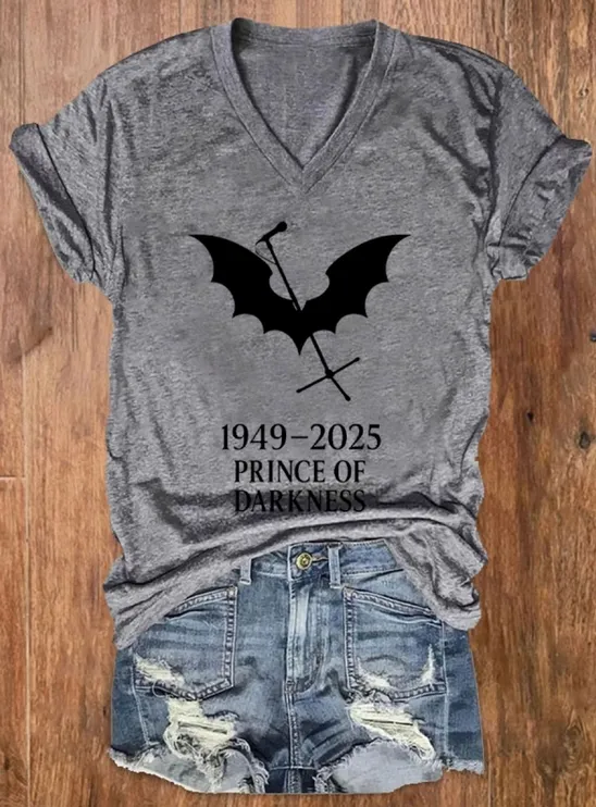 Women'S Prince Of Darkness Printed Casual T-Shirt