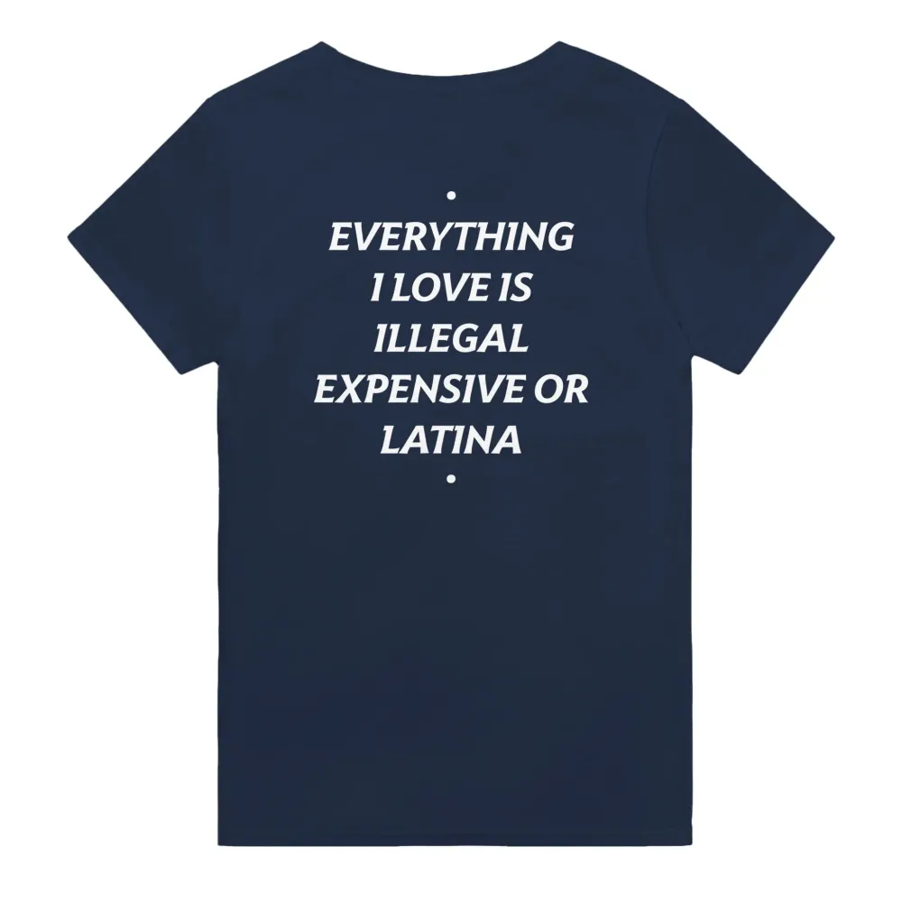 Men's EXPENSIVE OR LATINA Print Casual Round Neck T-Shirt