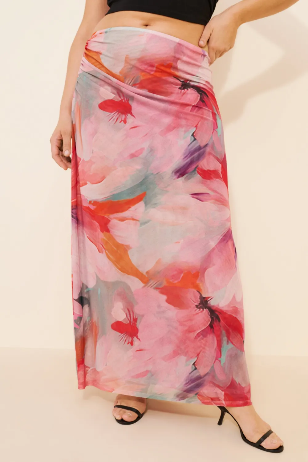 Mesh Maxi Skirt