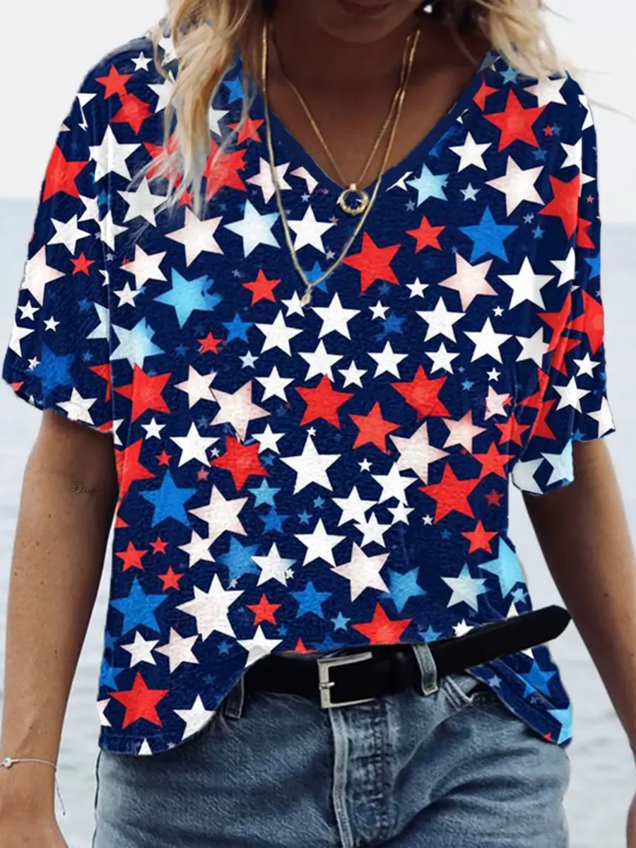 Women'S 250Th Anniversary Printed Casual Top
