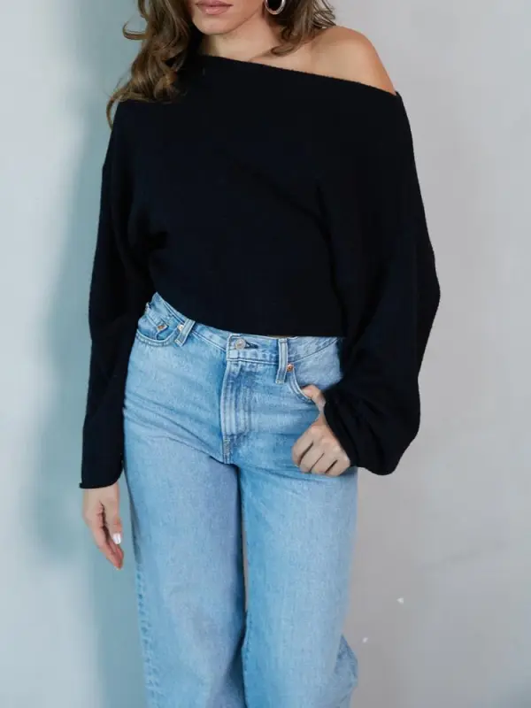 Off The Shoulder Knit Sweater