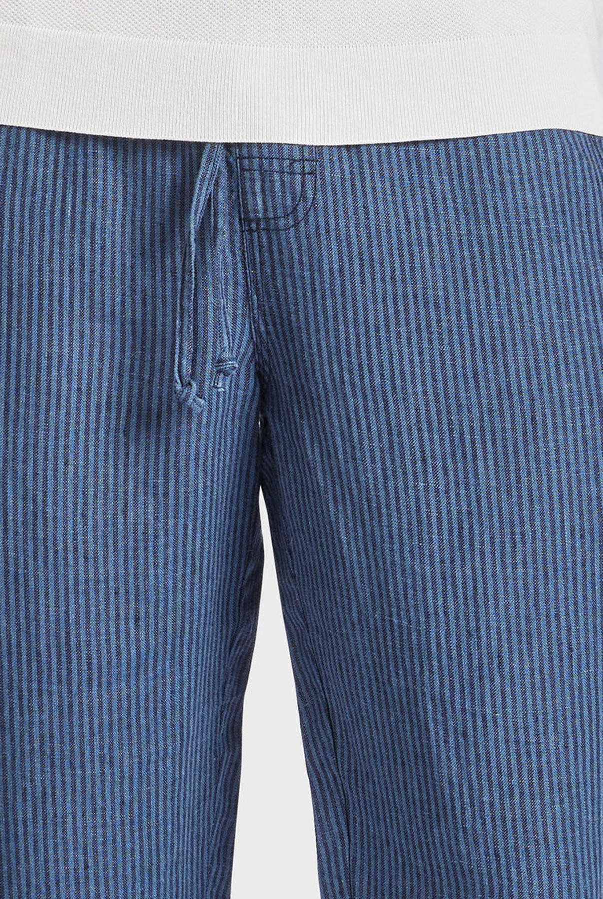 Riviera Linen Pant- Bluegrass/navy