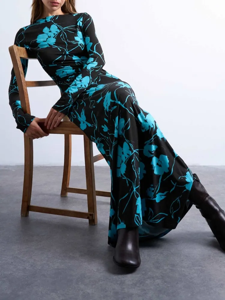 Floral Slim Fit Maxi Dress