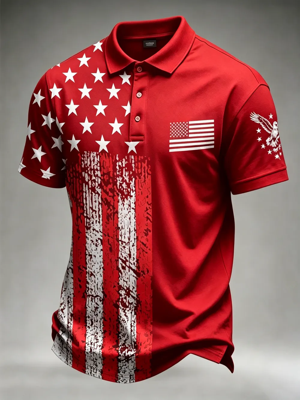 Men'S Casual 250Th Anniversary Celebration Of The Founding Of The United States Independence Day Personalized Printed Polo Shirt