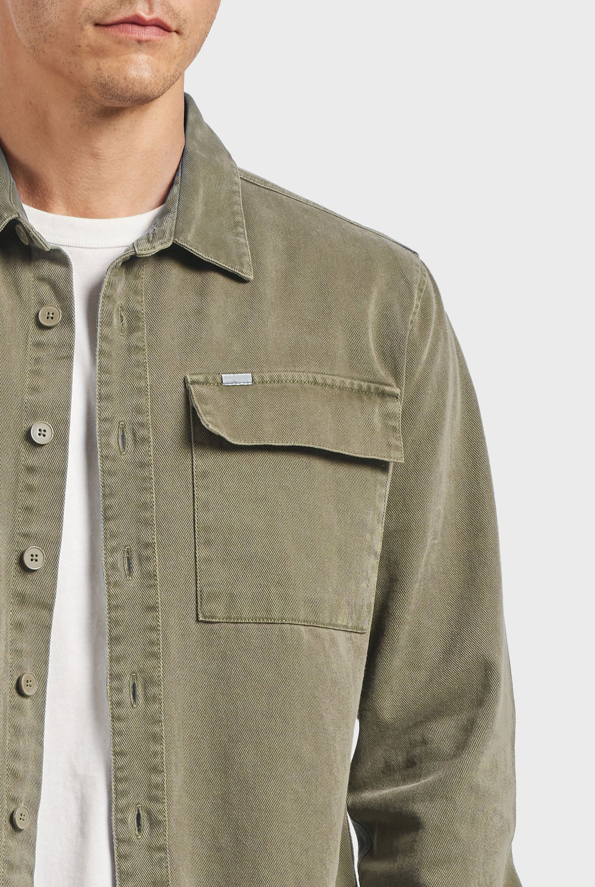 Essential Overshirt-Aloe beige