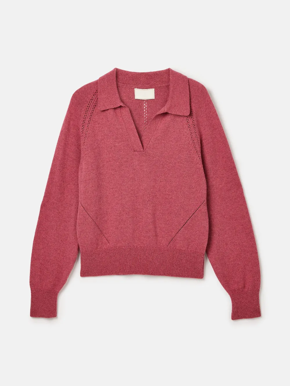 Solid Color V-Neck Striped Jumper