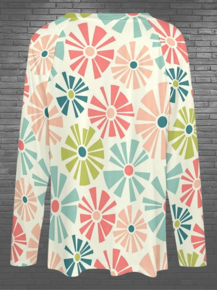 Retro Daisy Print T-Shirt