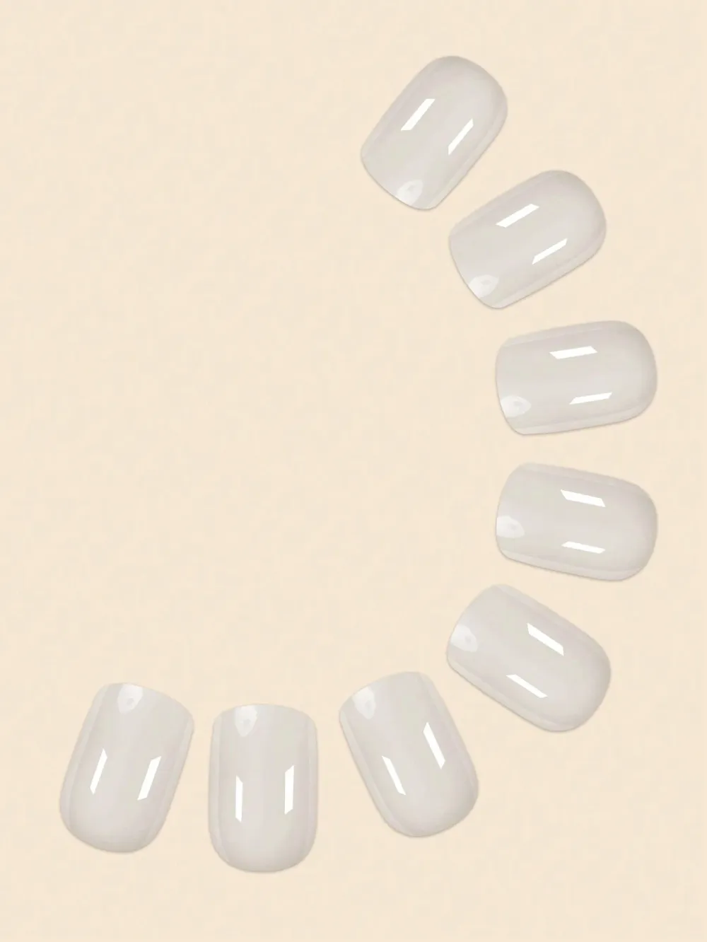 Nailhour Square Nude Clean Girl 24Pcs Wedding Office Press On Nails