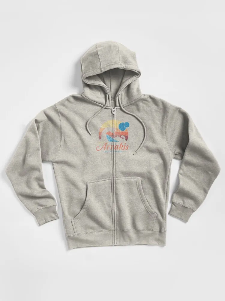 Vintage Distressed Surf Zipped Hoodie